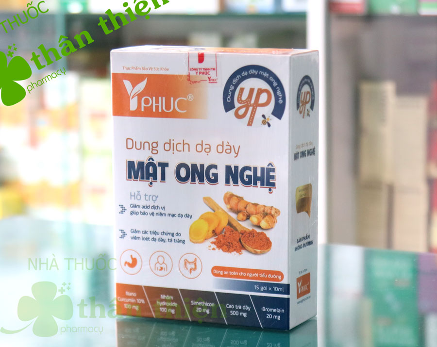 Dung Dịch Mật Ong Nghệ Yphuc, hỗ trợ cho người bị viêm loét dạ dày, tá tràng