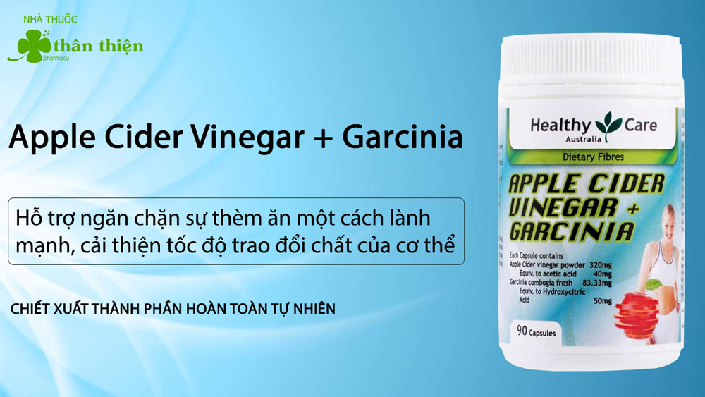 Sản phẩm Apple Cider Vinegar + Garcinia có thể có bán tại các nhà thuốc