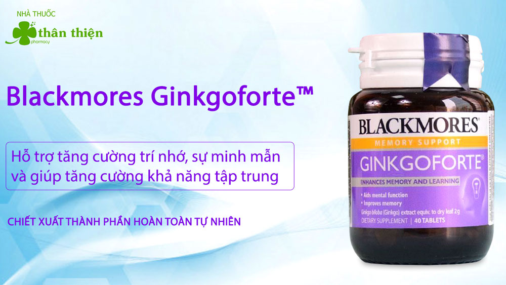 Blackmores Ginkgoforte có bán chính hãng tại các nhà thuốc