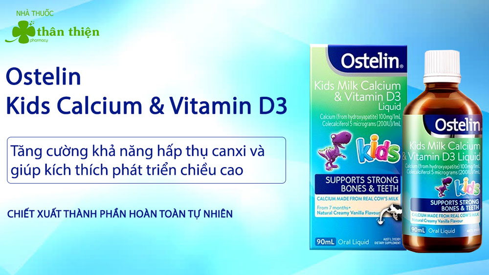 Ostelin Kids Calcium & Vitamin D3 có bán chính hãnh tại các nhà thuốc