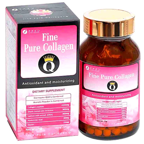 Fine Pure Collagen - Q, hỗ trợ giúp tăng tính đàn hồi, ngăn ngừa nếp nhăn