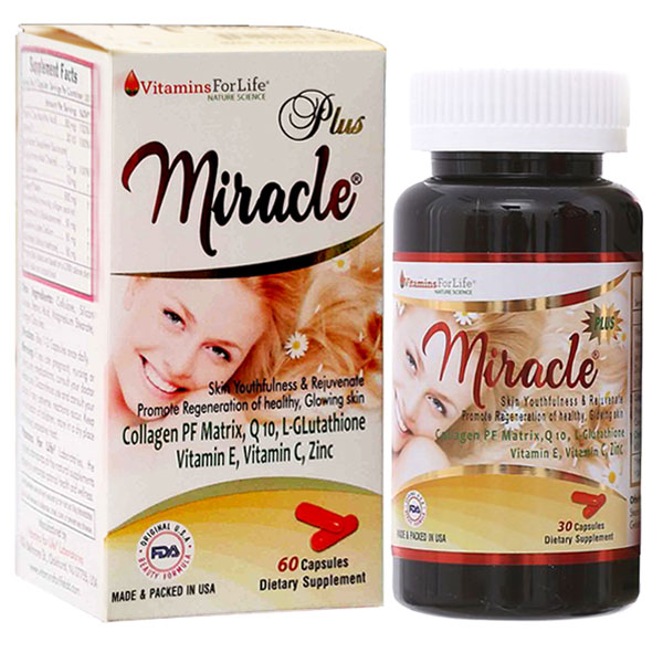 Miracle Plus, hỗ trợ làm giảm các nếp nhăn trên da, đàn hồi cho da!