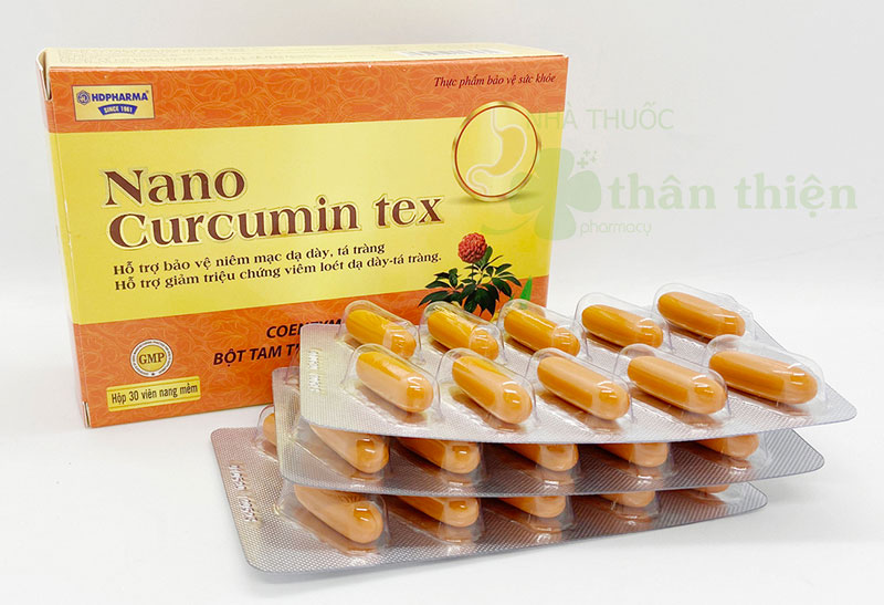 Nano Curcumin Tex, hỗ trợ cải thiện triệu chứng viêm loét dạ dày-tá tràng
