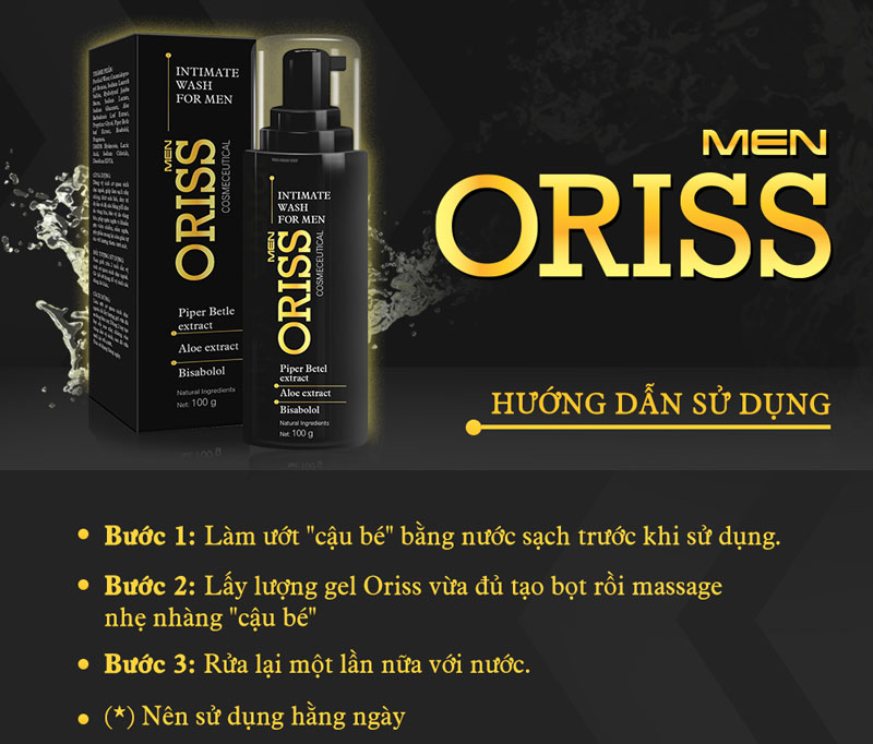 Oriss Men, dung dịch vệ sinh chuyên biệt cho nam giới, Giá bao nhiêu?