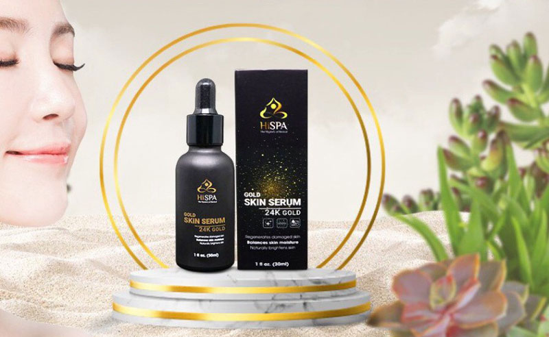 Skin serum 24k gold, hỗ trợ cải thiện độ đàn hồi cho da, dưỡng ẩm cho da