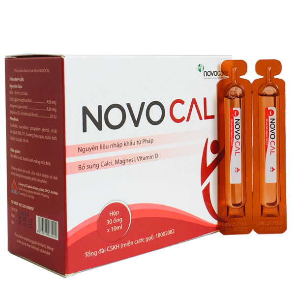 Thuốc Novocal, bổ sung calci, magie, phospho, giúp xương, răng chắc khỏe