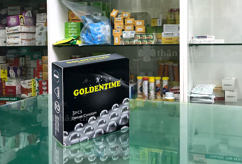Hình ảnh sản phẩm Bao cao su Goldentime Longer & stronger "gai đen 3" đang có bán tại nhà thuốc