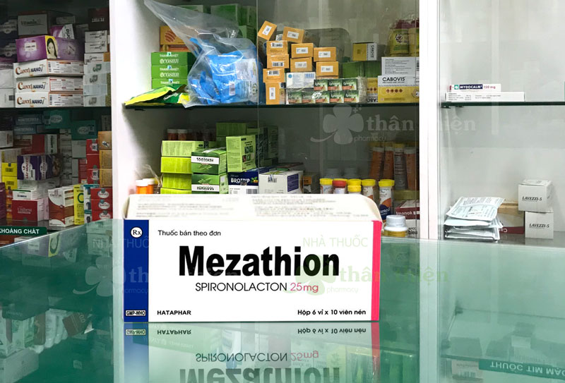 Mezathion 25mg, chỉ định phù do tăng quá mức aldosteron, huyết áp