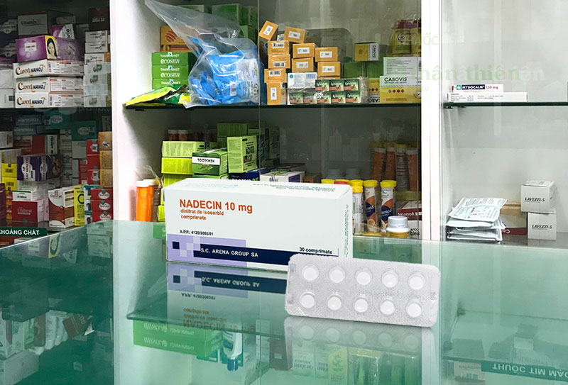 Nadecin 10mg, dự phòng và điều trị cơn đau thắt ngực, trị suy tim