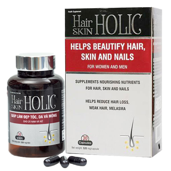 Hair Skin Holic, hỗ trợ giảm tình trạng rụng tóc và hỗ trợ làm mượt tóc