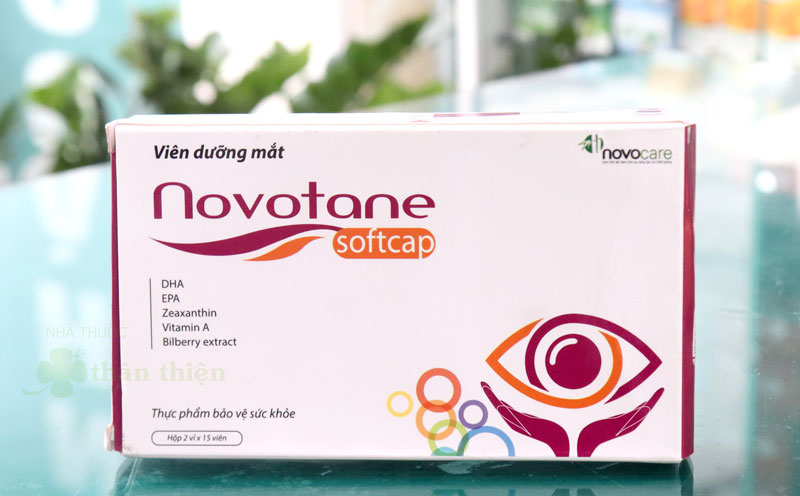 Hình ảnh Viên dưỡng mắt Novotane Softcap đang có bán chính hãng tại Nhà Thuốc Thân Thiện