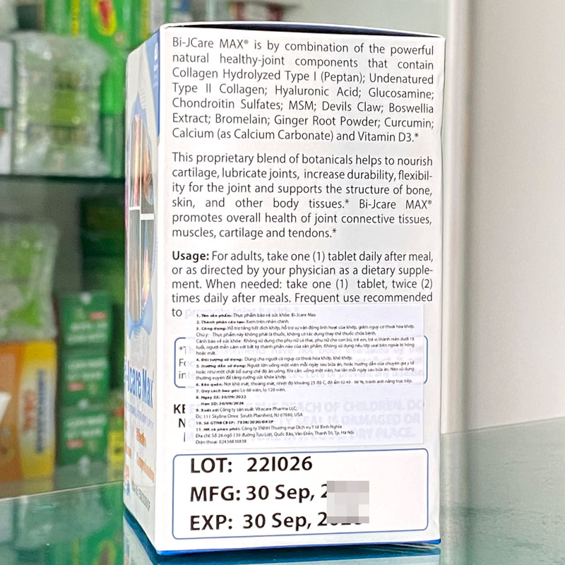 Bi-Jcare Max, hỗ trợ giảm nguy cơ thoái hóa khớp, mua ở đâu, giá sao?