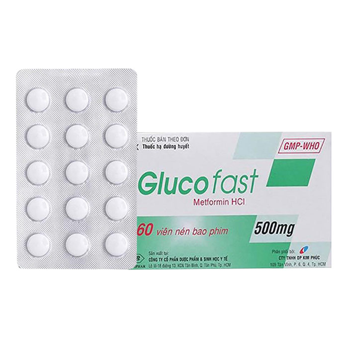 Glucofast 500mg điều trị bệnh tiểu đường không phụ thuộc insulin (type II)
