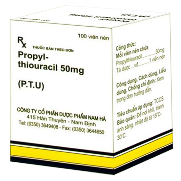 Propylthiouracil điều trị tăng năng tuyến giáp để chuẩn bị phẫu thuật