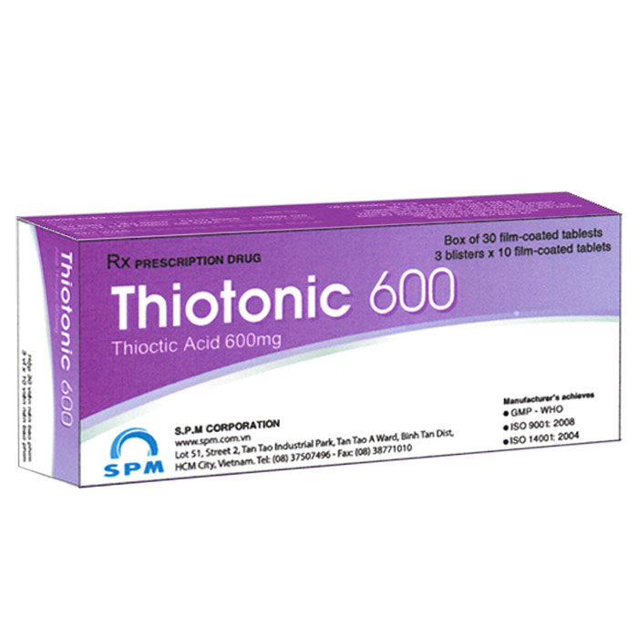 Thiotonic 600mg điều trị các rối loạn cảm giác do viêm đa dây thần kinh