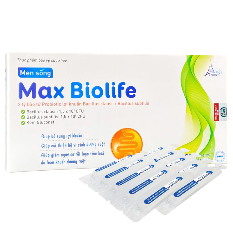 Men sống Max Biolife hỗ trợ giảm nguy cơ rối loạn tiêu hóa