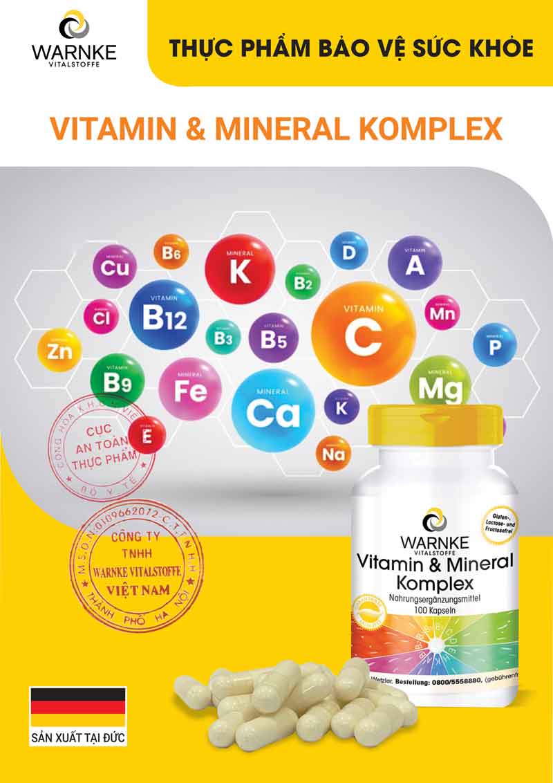 Tờ rơi quảng cáo Warnke Vitamin & Mineral Komplex