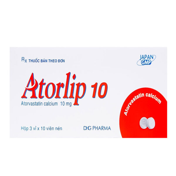 Atorlip 10mg điều trị tăng cholesterol, giảm nguy cơ đột quỵ