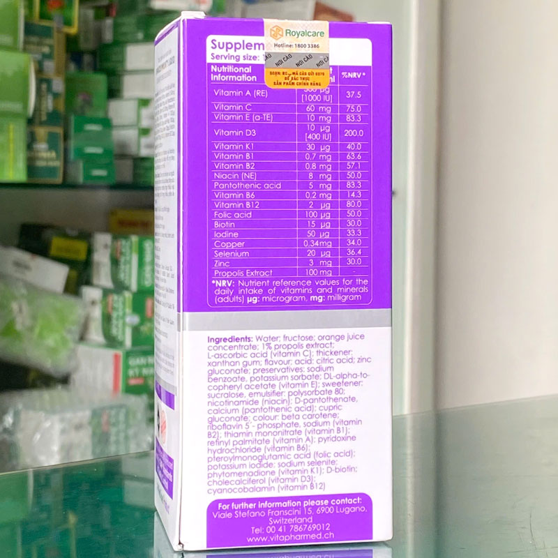 VivaKids Immunity Liquid hỗ trợ tăng cường sức đề kháng cho cơ thể