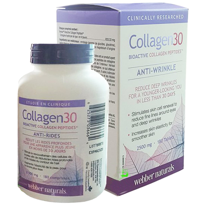 Collagen 30, hỗ trợ làm giảm nếp nhăn da, tăng độ đàn hồi da