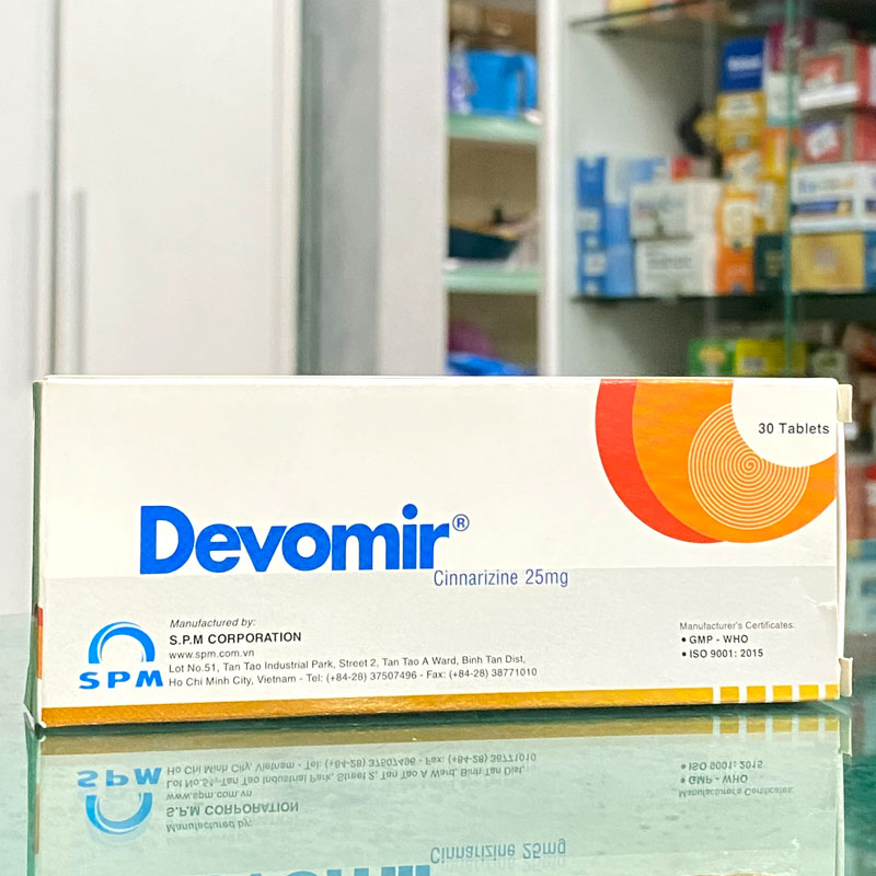 Thuốc Devomir 25mg, Phòng ngừa say sóng, say tàu xe, máy bay!