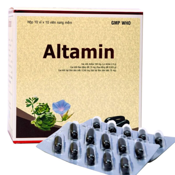 Altamin, điều trị thiểu năng gan, viêm gan, vàng da, mụn nhọt lở ngứa