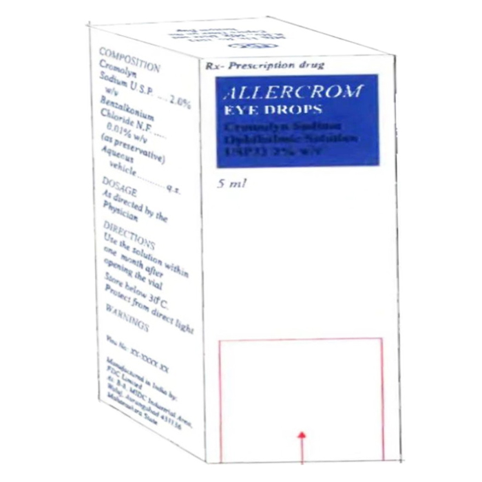 ALLERCROM EYE DROPS, điều trị viêm kết mạc di ứng cấp mạn tính