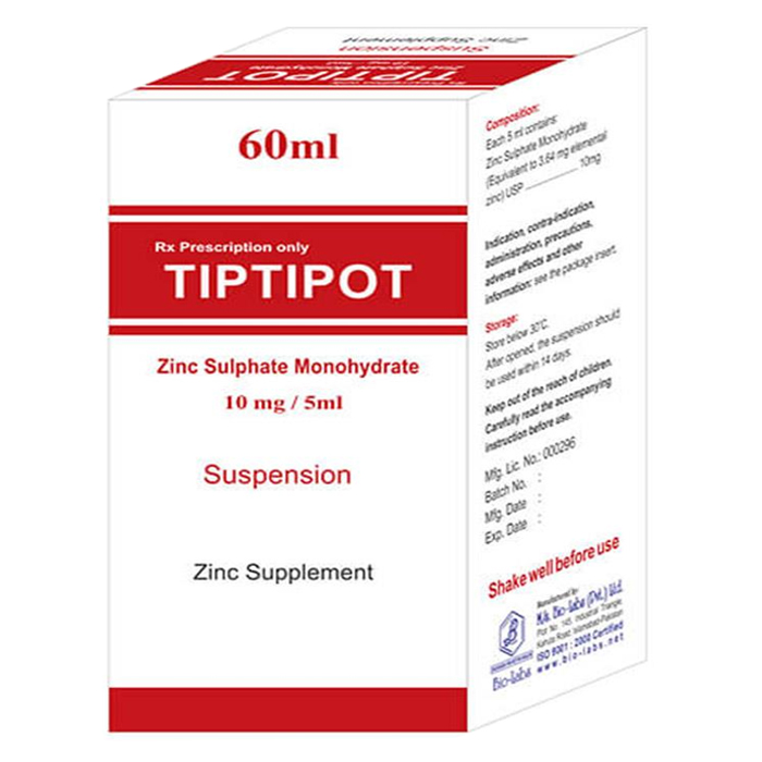 Titor Pot TIPTIPOT, Trị tiêu chảy, thiếu kẽm, chậm lớn và suy dinh dưỡng