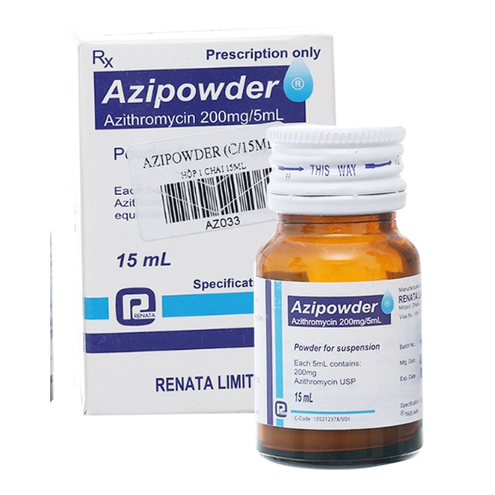 Azipowder, Điều Trị Nhiễm Khuẩn Hô Hấp, Da