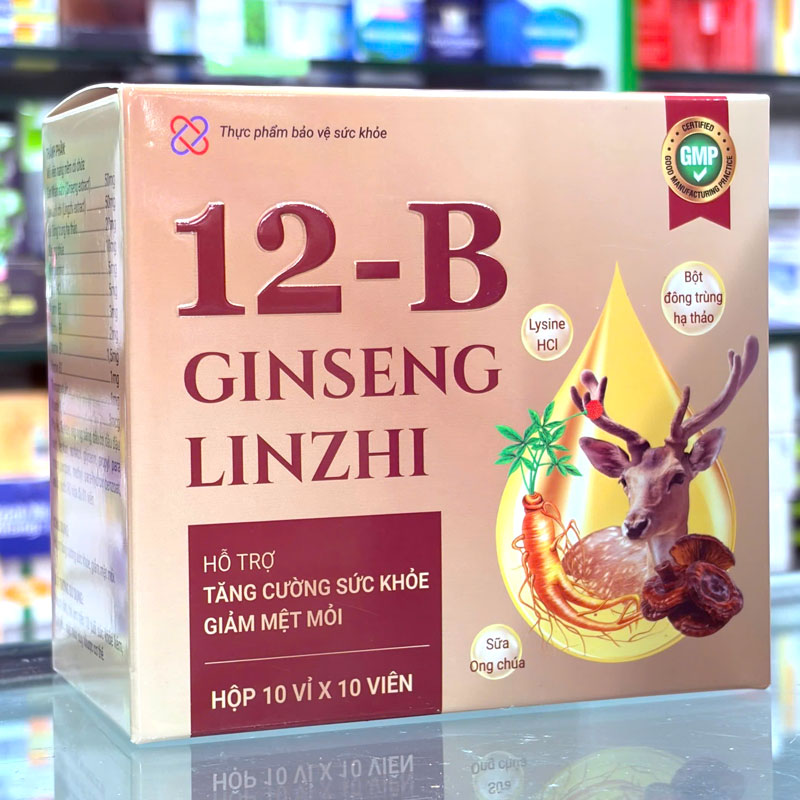 12B Ginseng Linhzhi, hỗ trợ tăng cường sức khỏe, giảm mệt mỏi